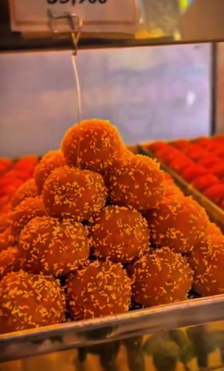 Fresh laddus and barfi at LSK Monarch Farms